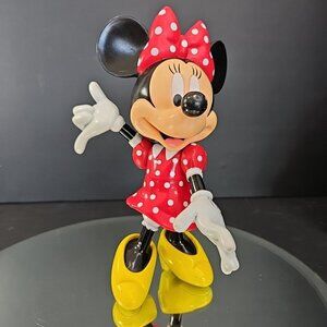 Vintage Minnie Mouse Articulated Figurine Walt Disney 8" Toy